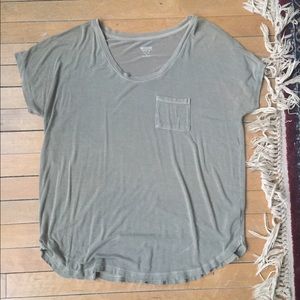 Oversized Off the Shoulder Scoop Neck Tee